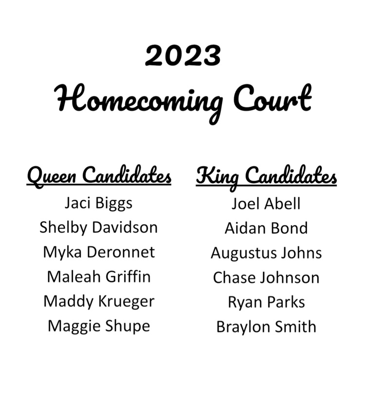 2023 MHS Homecoming Court 